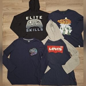 Boys Size 7/8 Long Sleeve Shirt Bundle